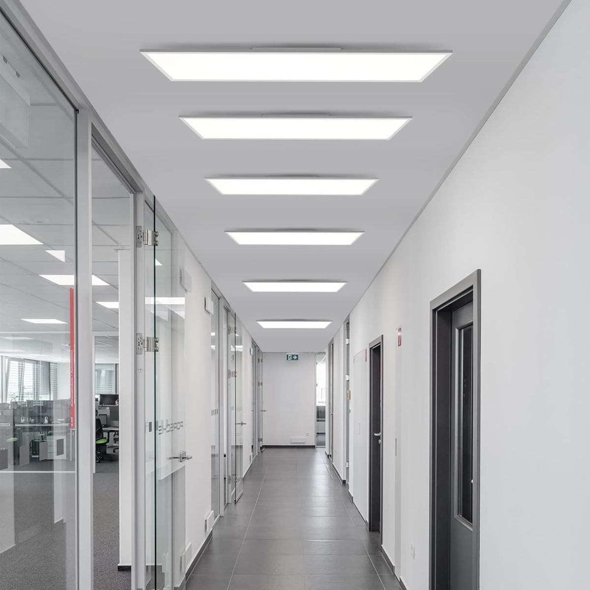 LED-DECKENLEUCHTE Kargenort 25.0/5.0/100.0 cm - Weiß, Metall (100/25/5cm) - ZMH