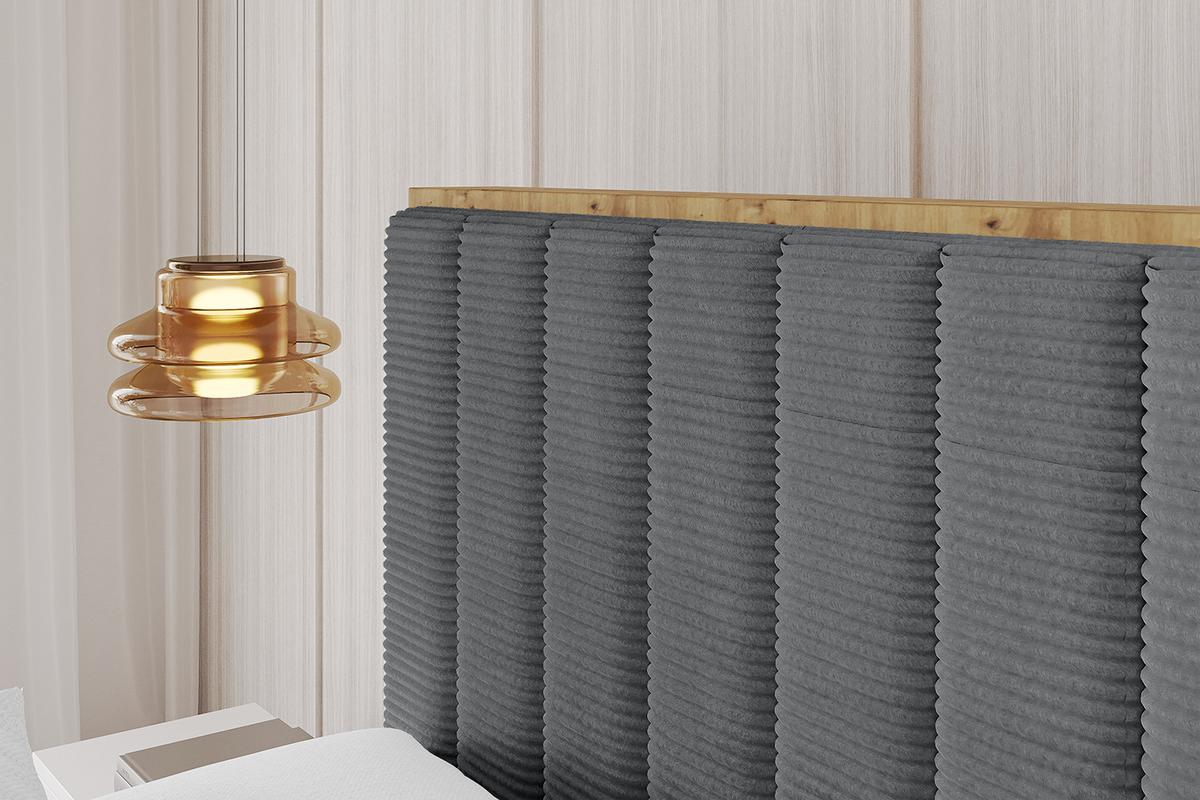 POLSTERBETT mit Bettkasten und Lattenrost, Bett mit Matratze H3/H4 - ENZO4 180x200 Dunkelgrau - Anthrazit, Holzwerkstoff/Textil (180/200cm) - ALTDECOR