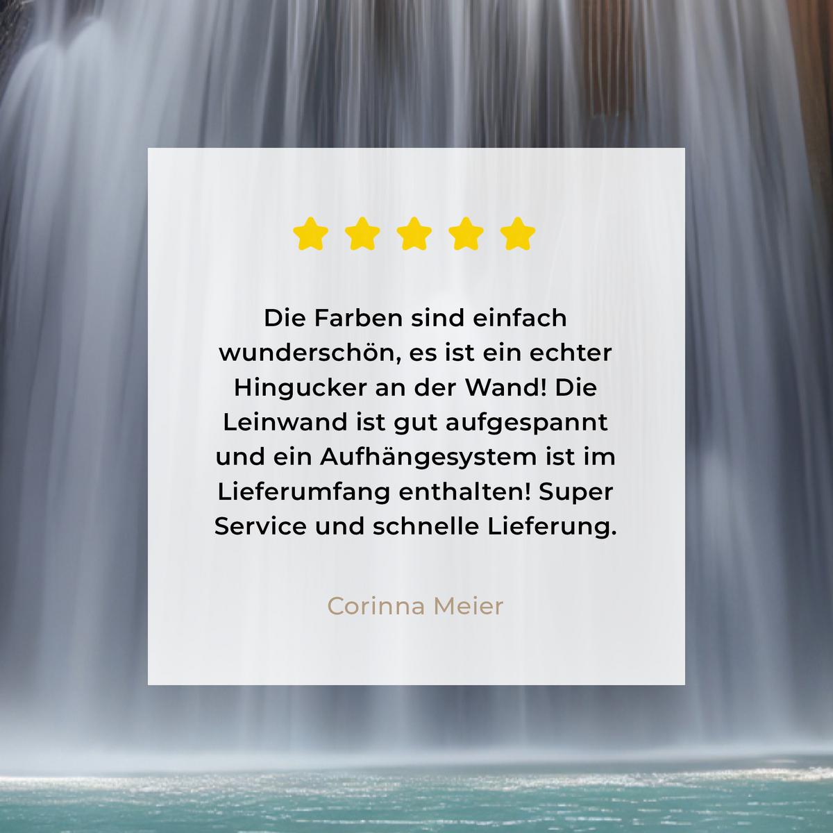 LEINWANDBILD Wasserfall - Natur - Pflanzen - Dschungel - Wasser Deko Wohnzimmer 20x30 cm - Grün, Textil (20/30cm) - MuchoWow
