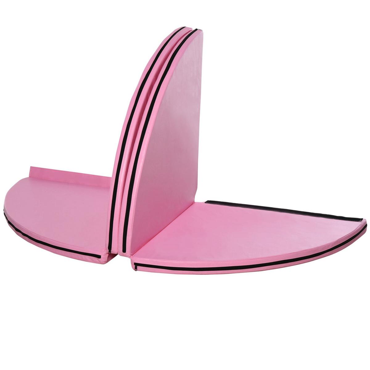 TANZSTANGENMATTE, Ø 150cm Stangentanz Schutzmatte, 5 cm dick Pole Dance Matte - Rosa, Kunststoff (150/150cm) - HOMCOM