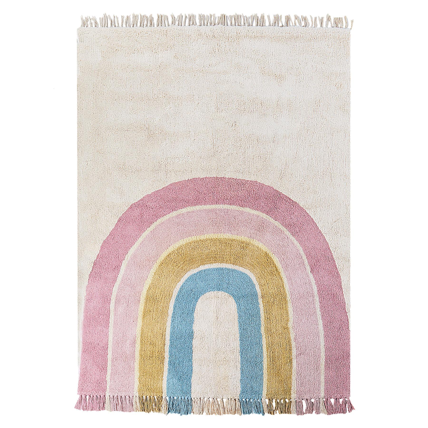 KINDERTEPPICH Bunt 140/200 cm Baumwolle Tatarli - Beige, Textil (140/200cm) - Beliani