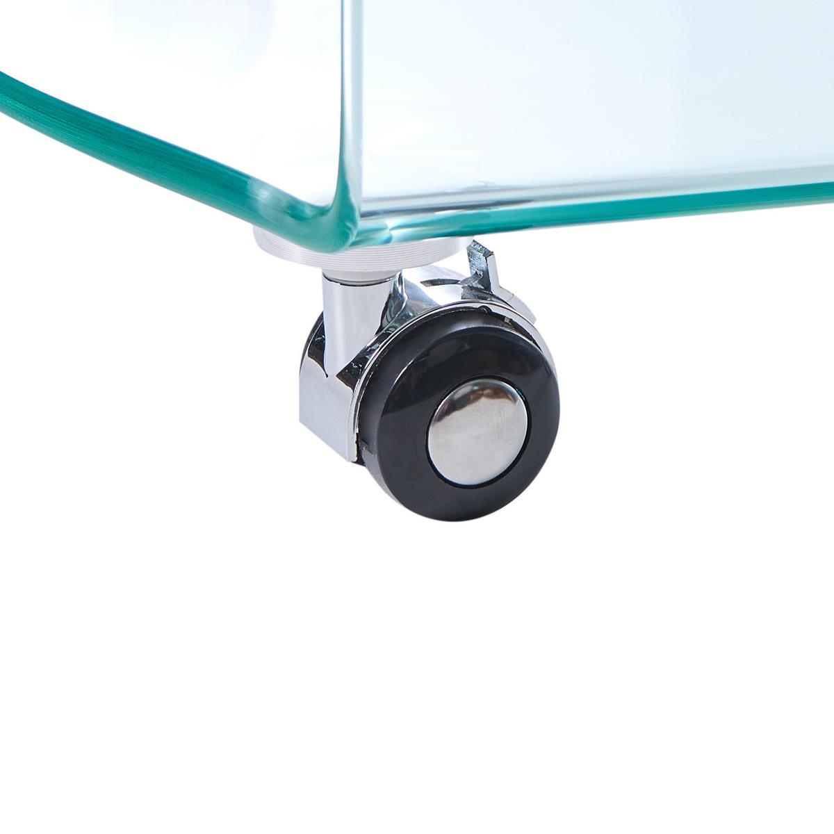BEISTELLTISCH Transparent Minto - Transparent, Glas (35/45/56cm) - Beliani