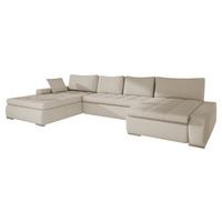 WOHNLANDSCHAFT Caro Premium - Silberfarben/Cappuccino, Holz/Textil (394/80/213cm) - MIRJAN24