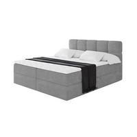BOXBETT mit Matratze H4 - FAMA - 140x200 cm Grau Monolith - Graphitfarben, Holzwerkstoff (140/200cm) - ALTDECOR
