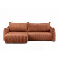ECKSOFA Mailand Mit Schlaffunktion - Braun, Holzwerkstoff/Textil (154/260cm) - Fun Möbel