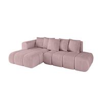 ECKSOFA Ottomane Links CLOUD-L-v1 280x185x90 Rosa Cord - Rosa, Holzwerkstoff/Kunststoff (180/289cm) - ALTDECOR