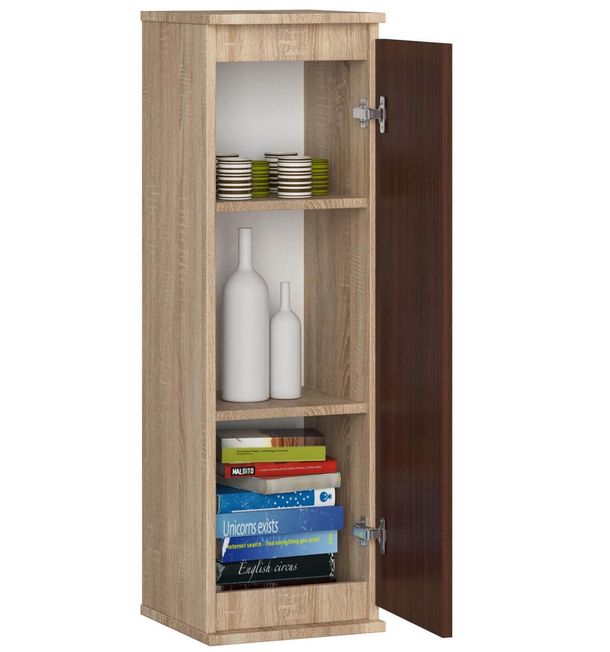 HÄNGESCHRANK Eiche Sonoma, Dunkelbraun 99/30/30 - Dunkelbraun, Holzwerkstoff (30/99/30cm) - RAUMHIRSCH FURNITURE