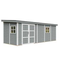 GARTENHAUS 14,3 m² - H231x248x648 cm - Ohne Boden und Seitenwand – M941B-CAVERN STEEL - Dunkelgrau, Holz (236/231/604cm) - Timbela