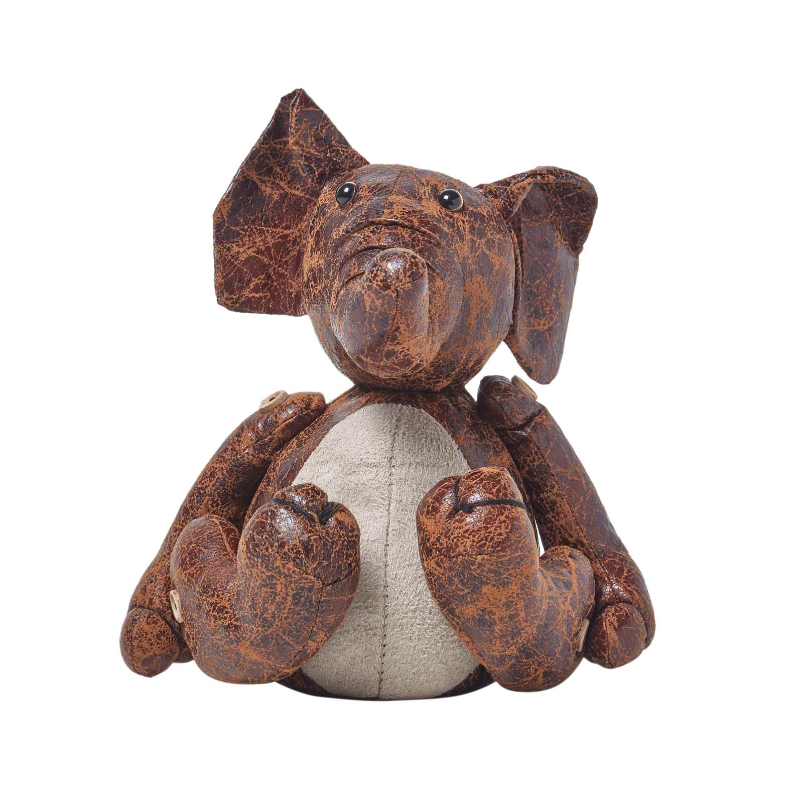 TÜRSTOPPER Elefant - Braun, Kunststoff (13/32cm) - Homescapes