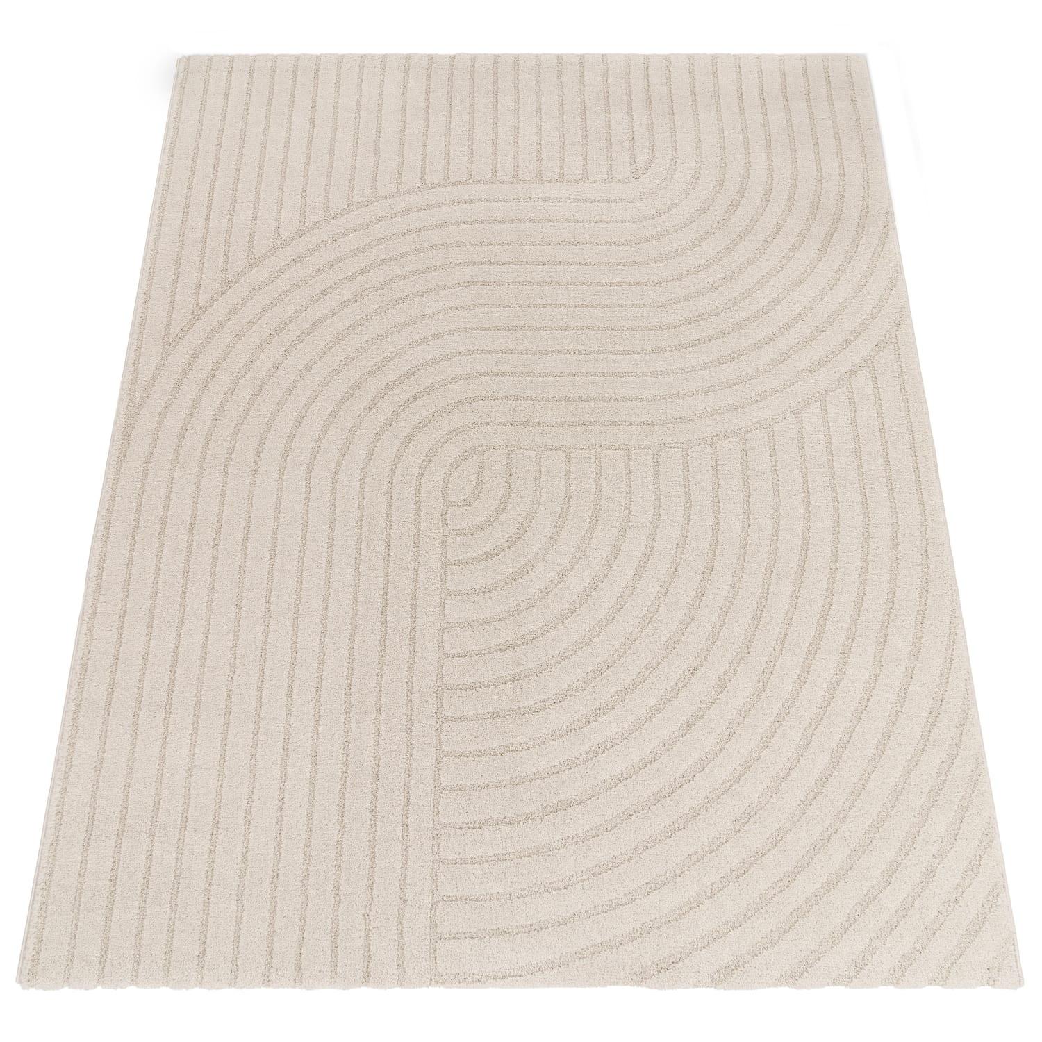 KURZFLORTEPPICH, einfarbig, Florhöhe 14 mm, Creme, 80 x 150 cm - Beige, Textil (150/80cm) - KADIMA DESIGN