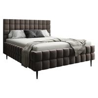 POLSTERBETT Ardea Leg - Schwarz/Braun, Holz/Textil (180/200cm) - MIRJAN24