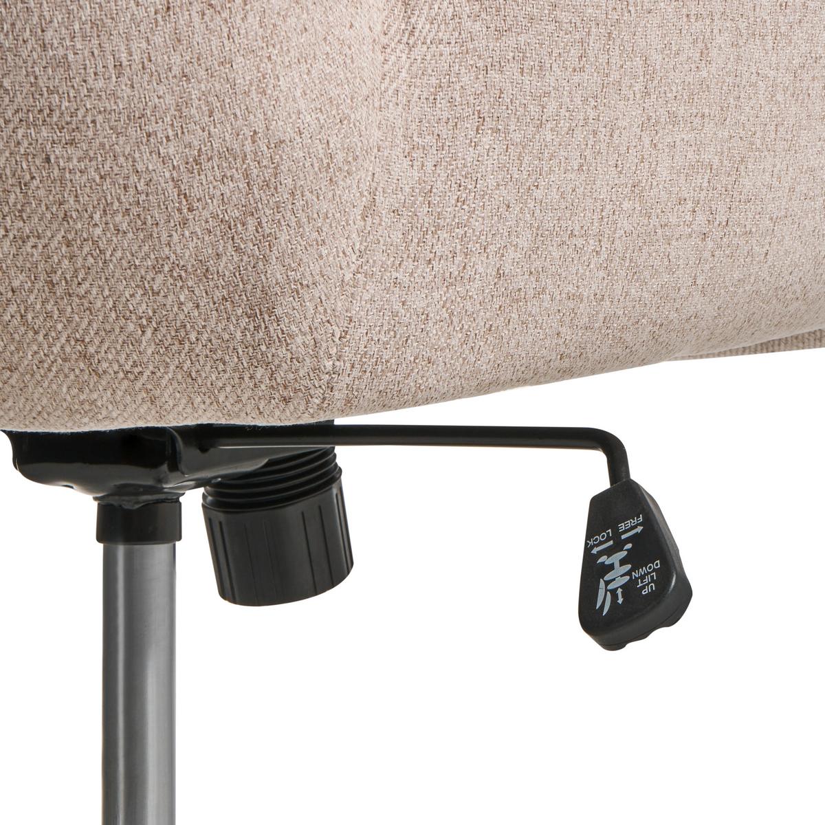 SCHREIBTISCHSTUHL Stoff Taupe Belmar - Taupe, Textil (63/83/70cm) - Beliani