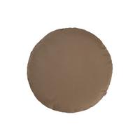 KISSENHÜLLE Rund Wunschton deep-taupe 40 cm Ø - Braun, Textil (40/40cm) - beties Heimtextil