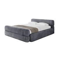 POLSTERBETT mit Bettkasten, Fußteil und Lattenrost, Boxbett mit Matratze H3/H4 - ENORA-Z-V1 180x200 Dunkelgrau - Dunkelgrau, Holzwerkstoff/Textil (180/200cm) - ALTDECOR