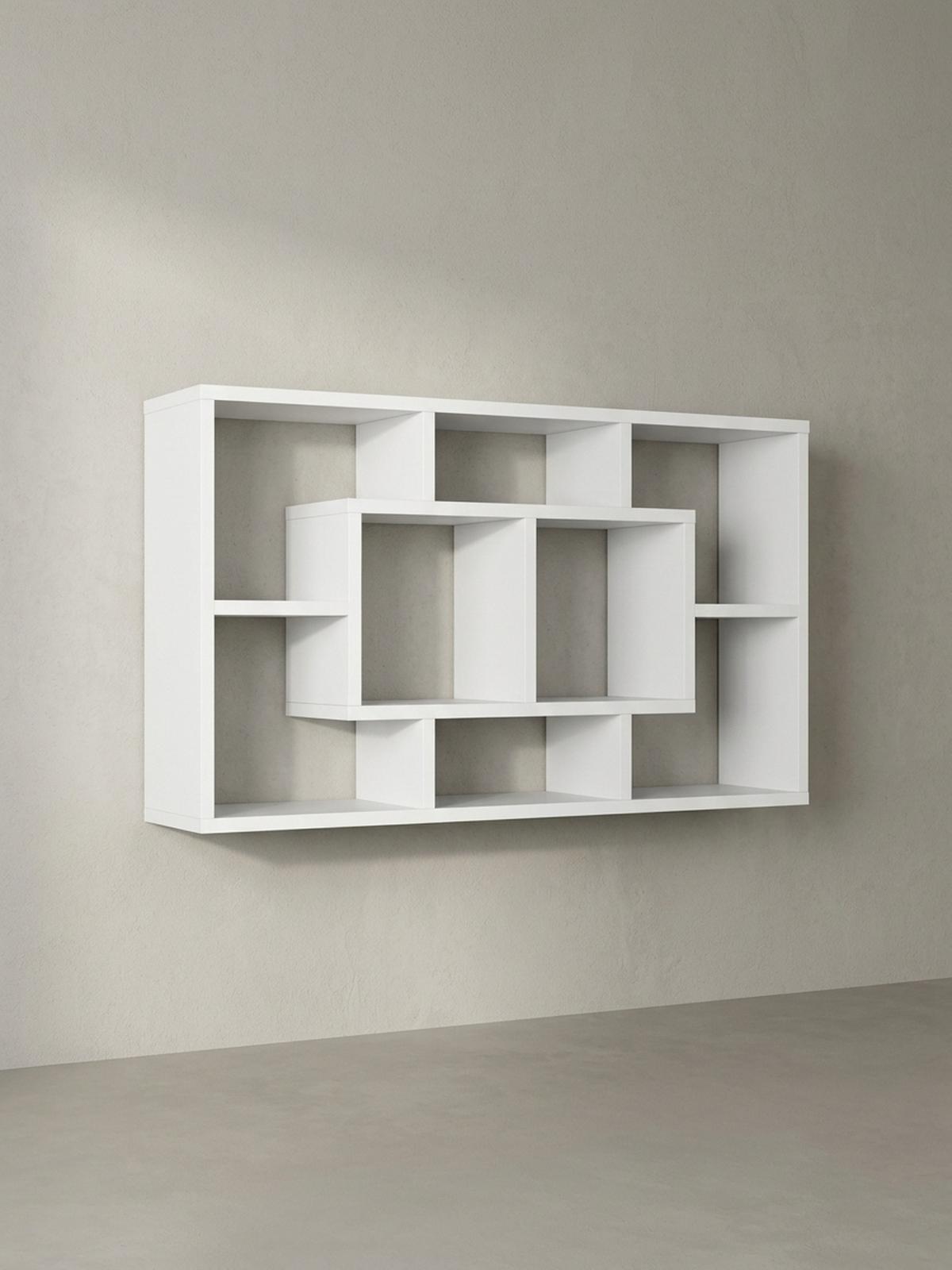 WANDREGAL RUR MDF Melaminbeschichtet Modern, Weiß 85x16x48 cm - Weiß, Holz (85/48/16cm) - KADIMA DESIGN