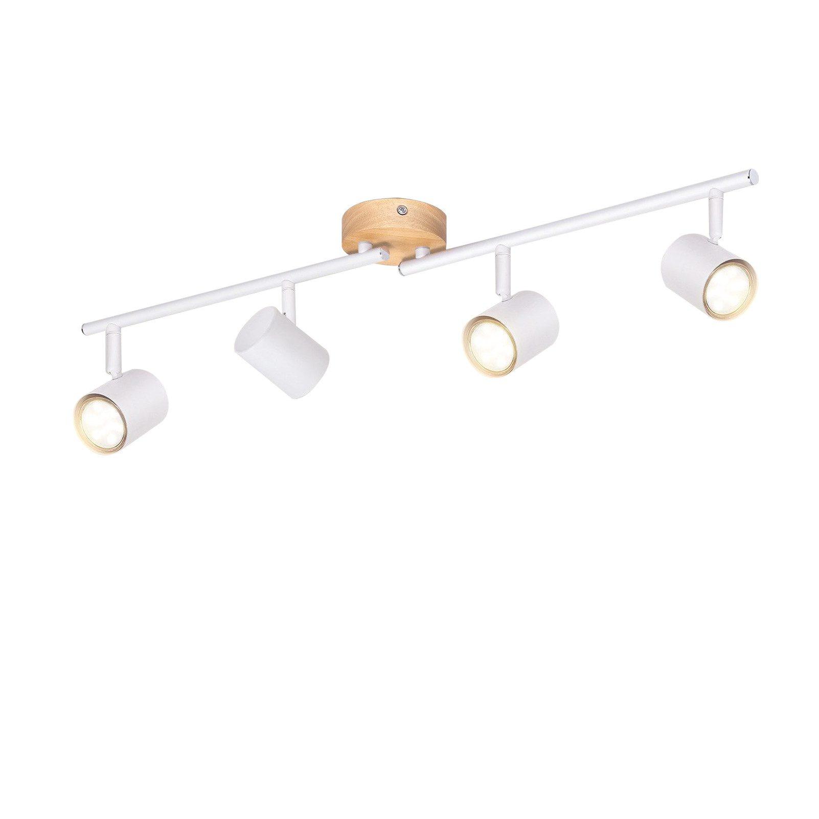DECKENSTRAHLER Hersfeld 4-flammig 71/6.5/16.5 cm - Weiß, Metall (71/6.5/16.5cm) - Nettlife