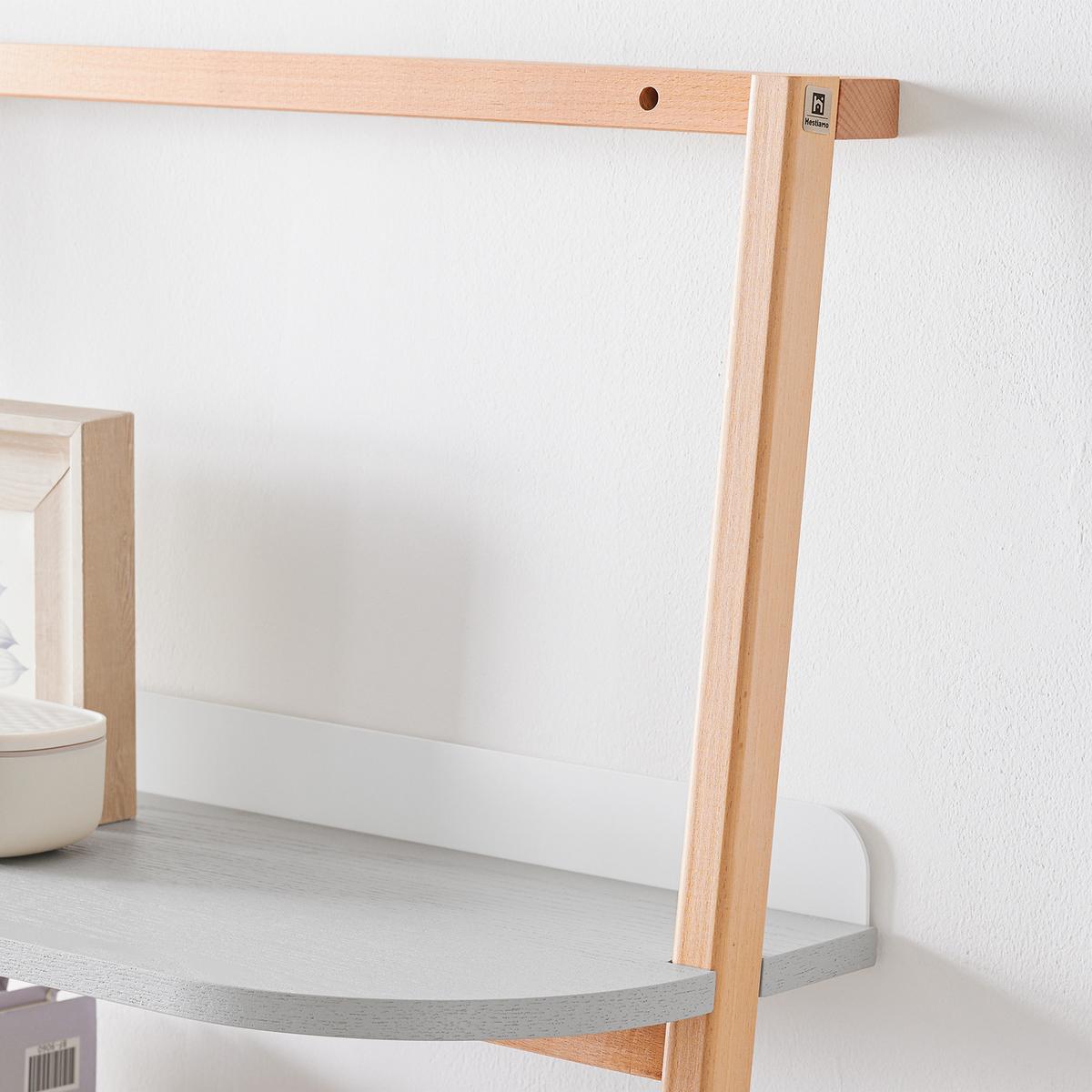 BÜCHERREGAL Grau-Natur - Naturfarben/Grau, Holz/Holzwerkstoff (65/169/39cm) - SoBuy