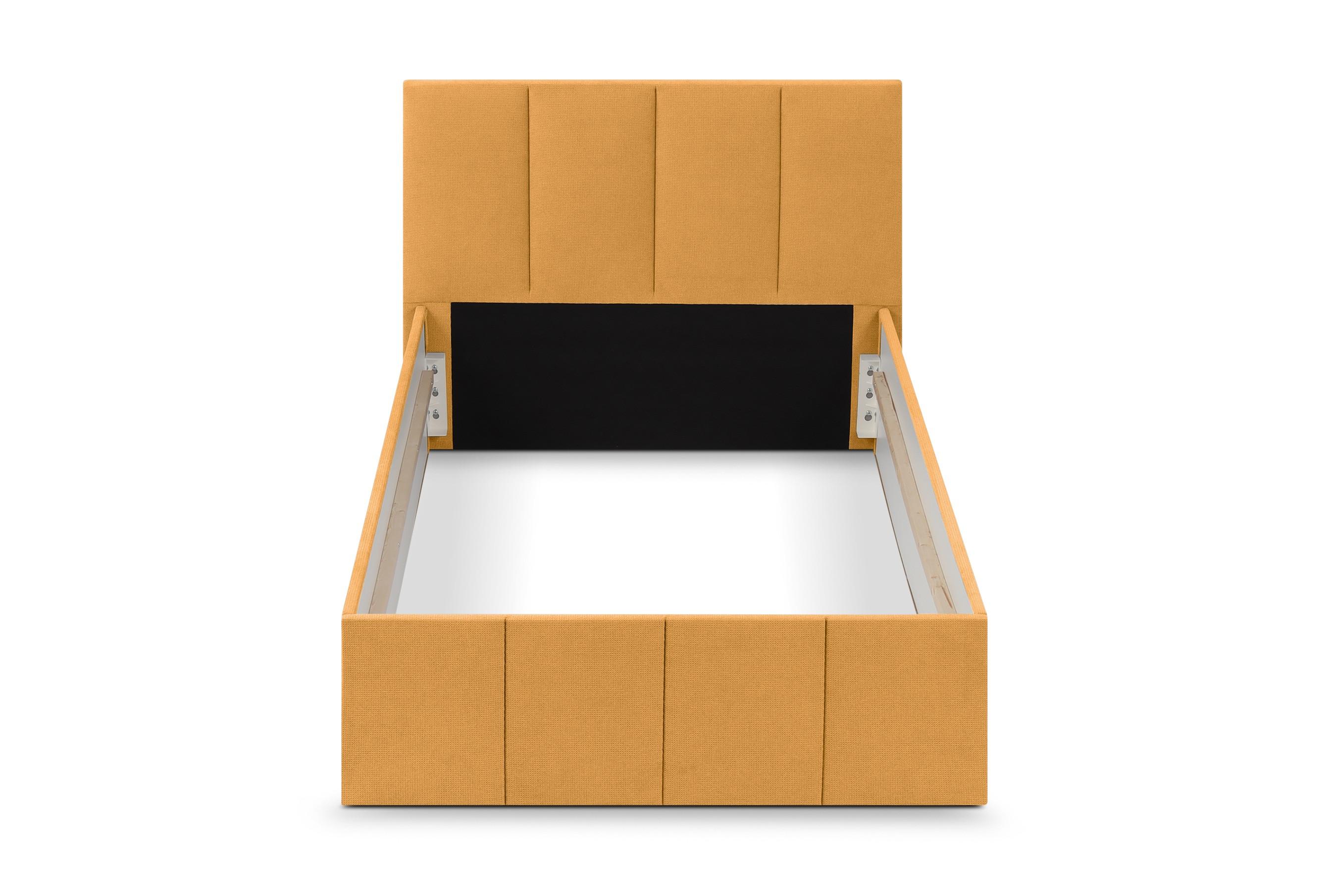 POLSTERBETT Dalas Gold 140 x 200 x 40 cm Stauraum Ohne Matratze und Lattenrost - Goldfarben, Holz (140/200cm) - Halmon Schlafkomfort Betten 