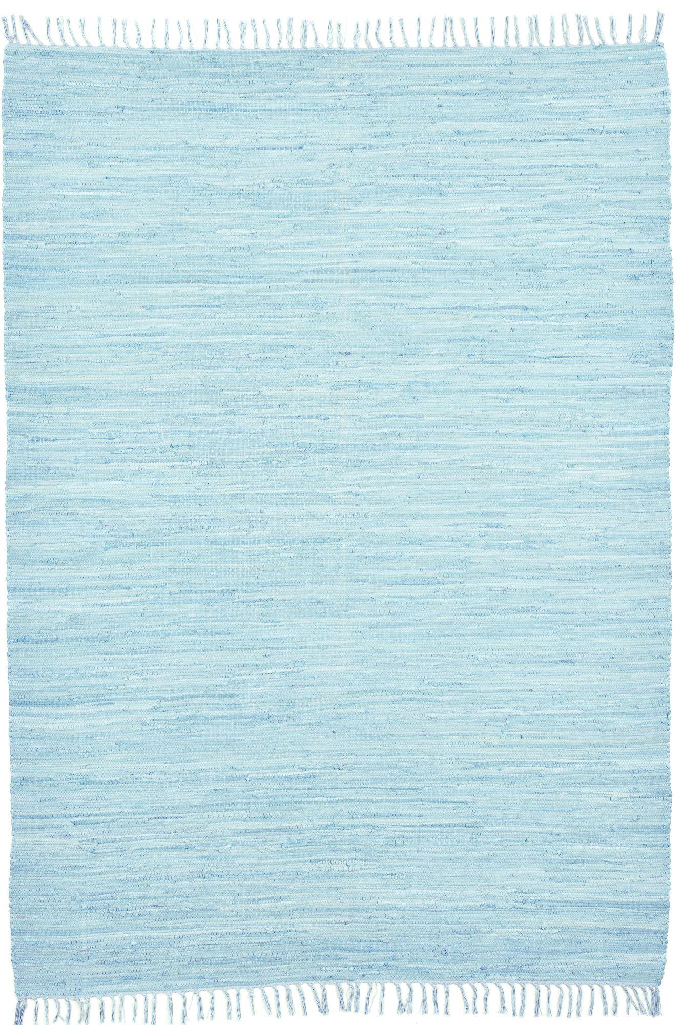 FLECKERLTEPPICH Chindi 40x60 cm - Hellblau, Textil (40/60cm) - Rug and Roll