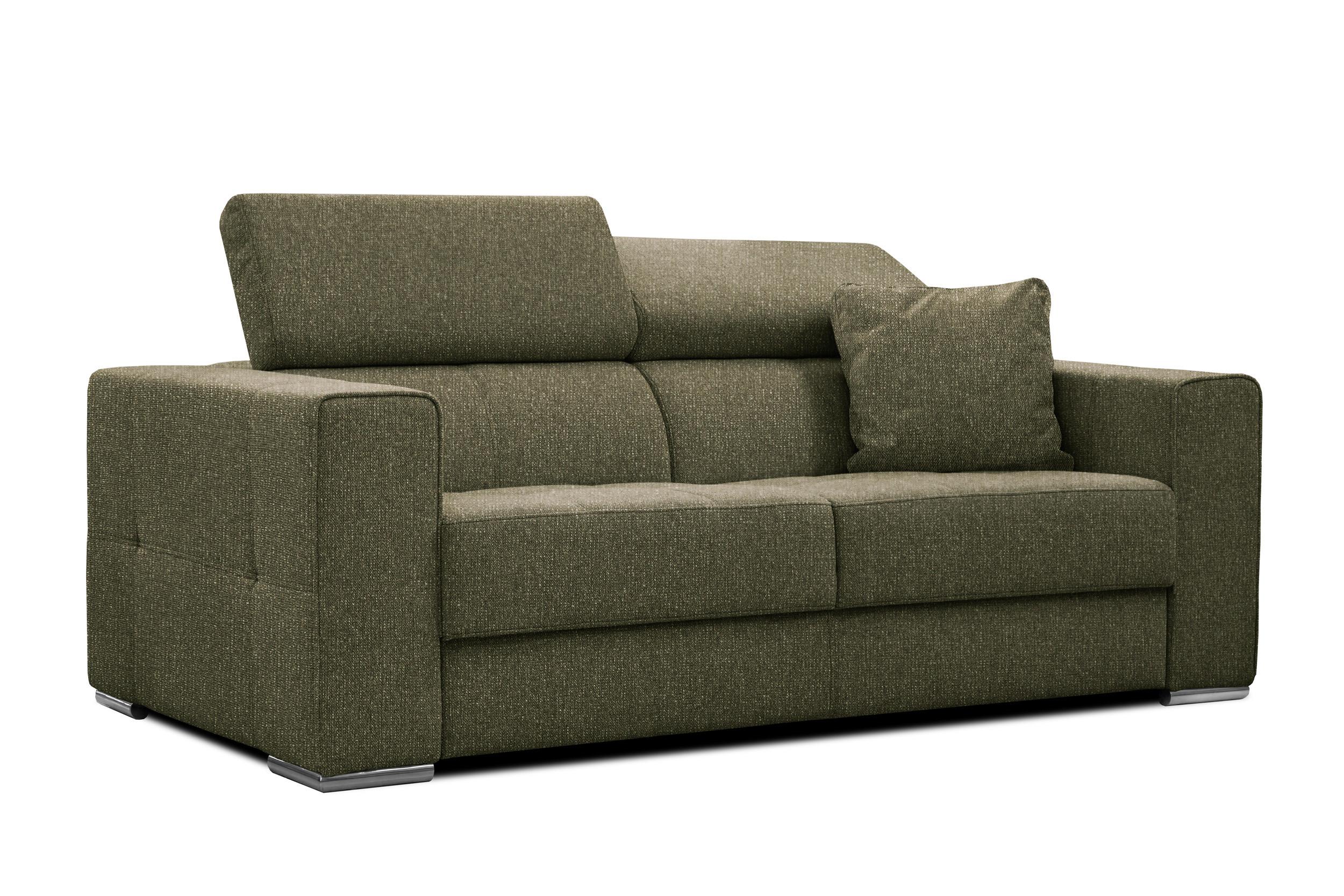 SOFA QUARTZ 3-Sitzer, olivgrün - Olivgrün, Holzwerkstoff/Textil (202/80/102cm) - Wozimo