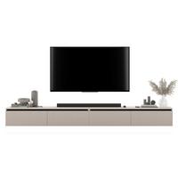 TV-LOWBOARD 2-er Set Selene Kaschmir Matt Glamour 140 cm - Kaschmir, Holzwerkstoff (280/30/35cm) - Meble Lindner