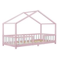 HAUSBETT Treviolo - Hellrosa/Weiß, Holz (90/200cm) - [en.casa]