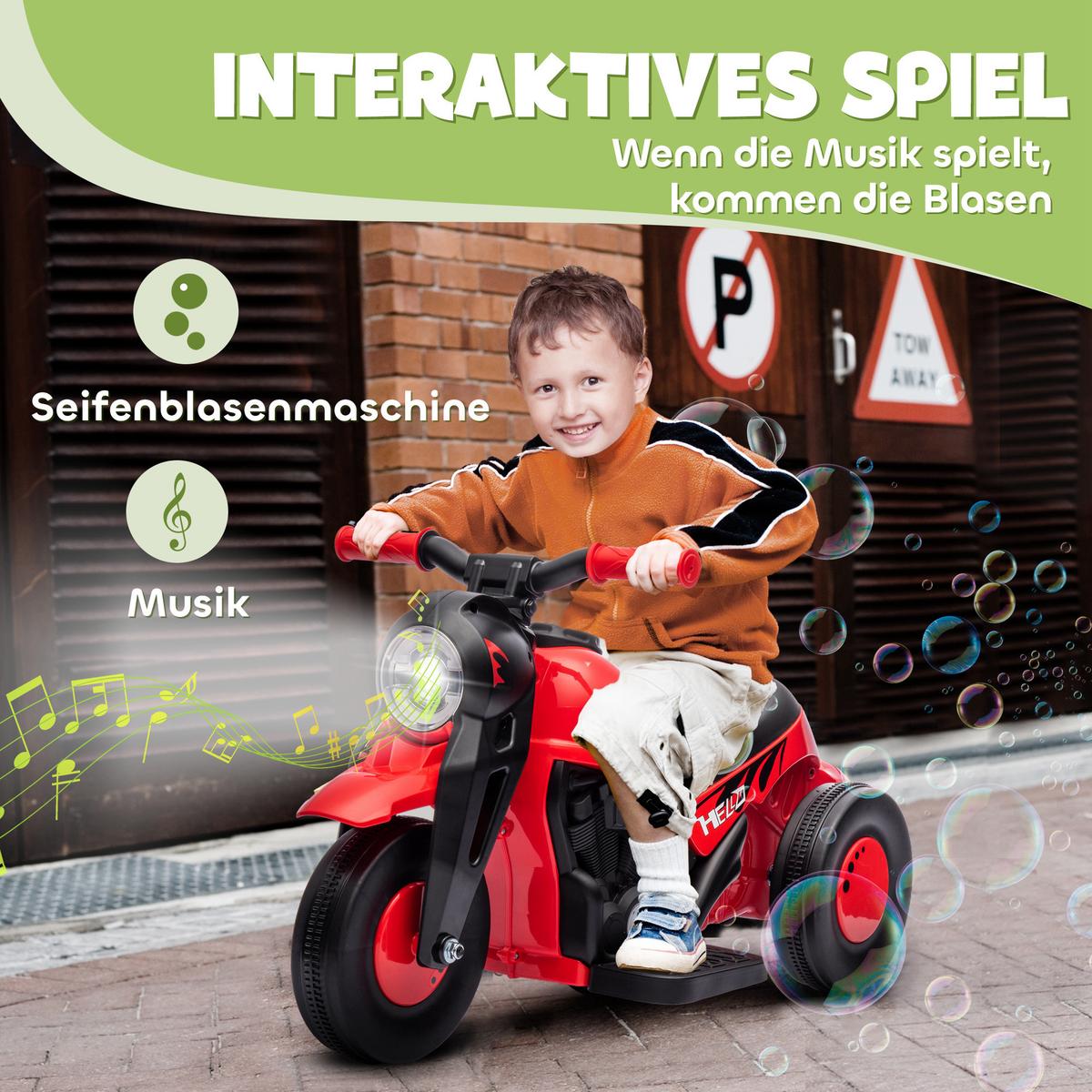ELEKTROMOTORRAD Kunststoff Metall Rot - Rot, Metall (80/36/43.5cm) - AIYAPLAY