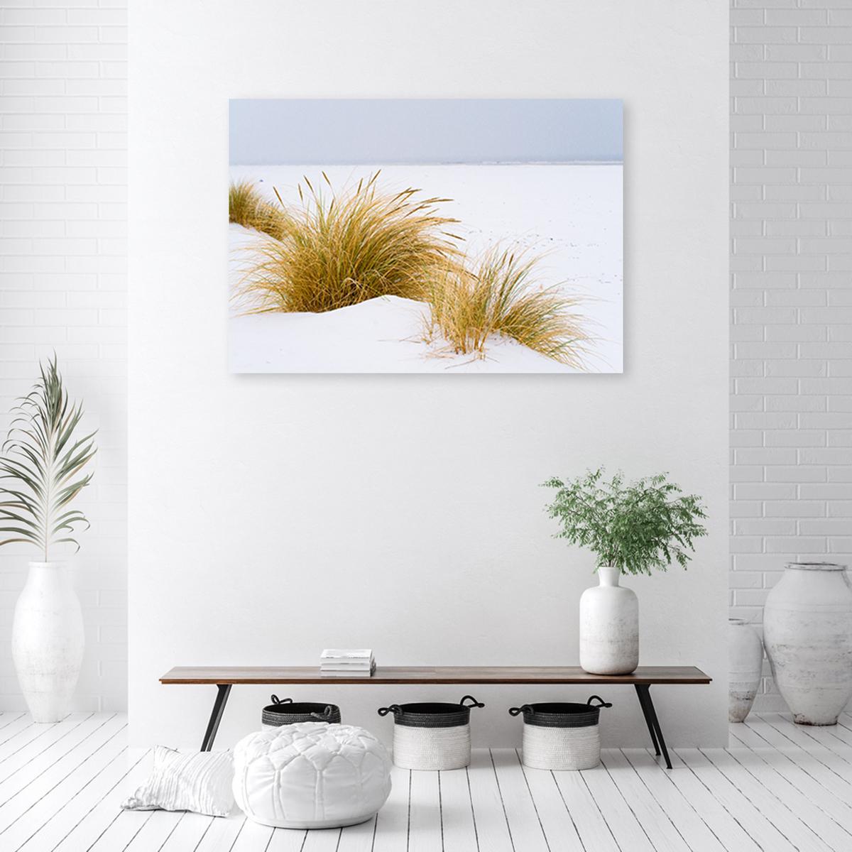 WANDBILD dünen auf goldenem sand - Beige, Textil (60/40cm) - Feeby