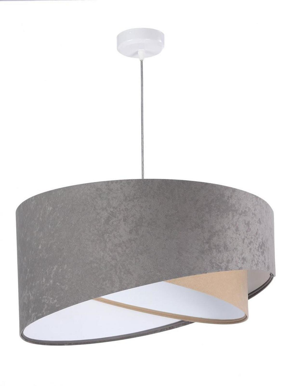HÄNGELEUCHTE Grau 50/23 cm - Weiß, Kunststoff (50/1/23cm) - ONZENO