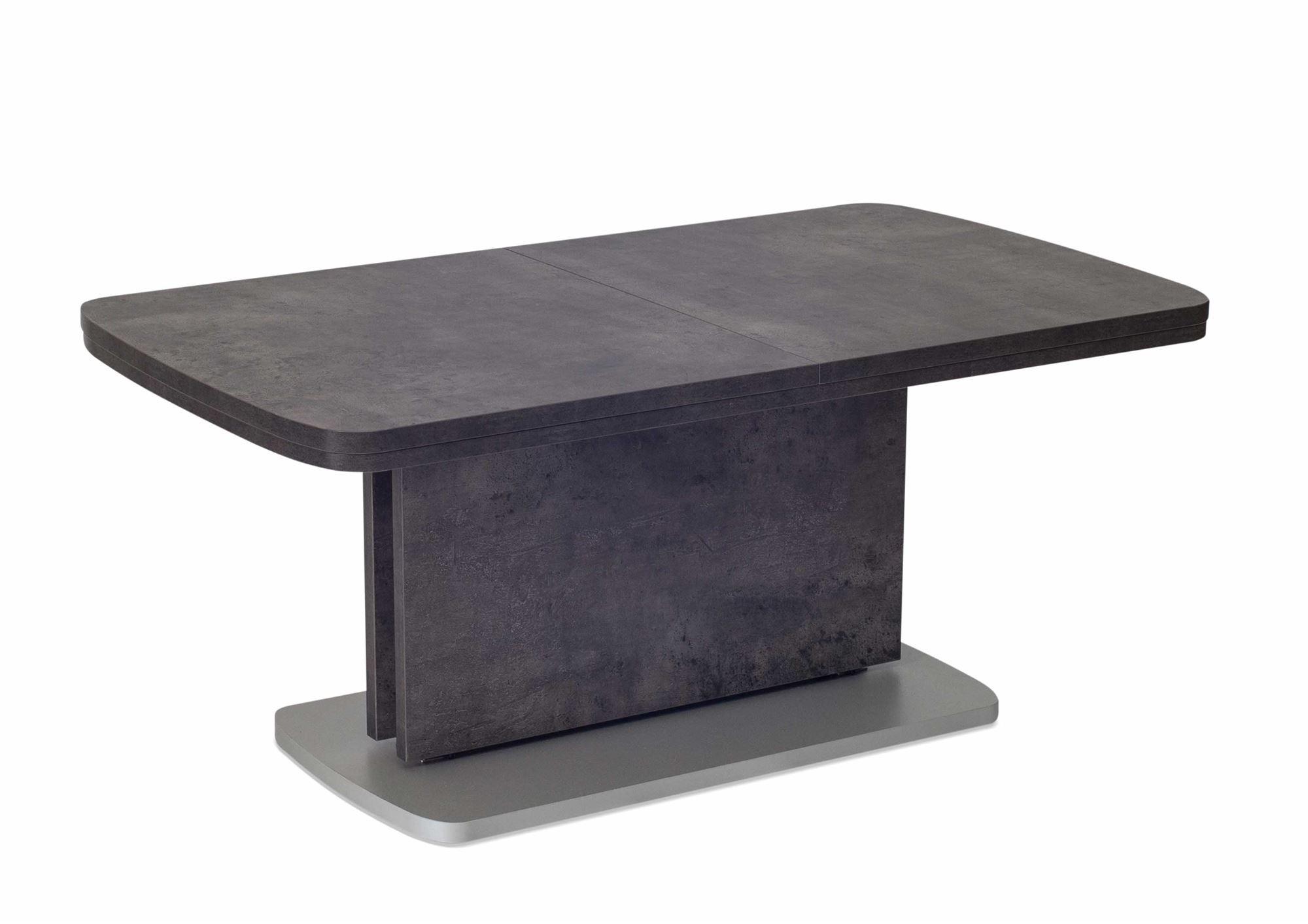 FUNKTIONSTISCH ausziehbar Catharine 110(145+180) x 63 x 53-72 Wohnzimmertisch Beton - Grau, Holz (110/63/53cm) - 58aufmkessel