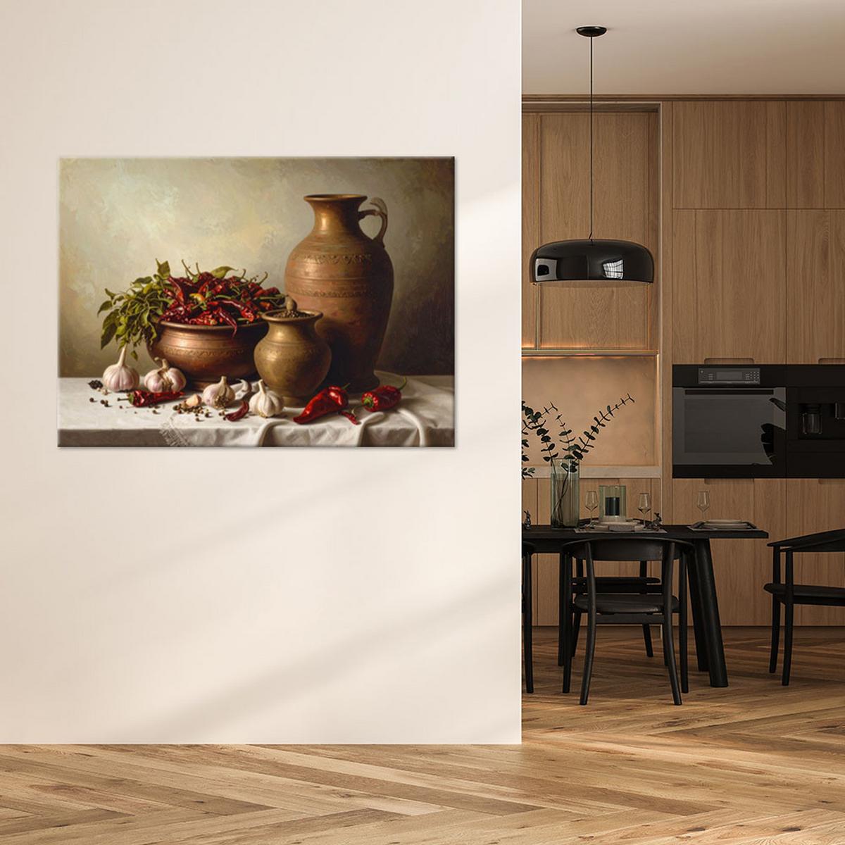 LEINWANDBILD Essen & Trinken 45x30cm - Beige, Textil (45/30cm) - Feeby