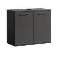 WASCHBECKENUNTERSCHRANK Der Waschbär - Anthrazit/Schwarz, Holzwerkstoff (70/60/34cm) - Mokebo