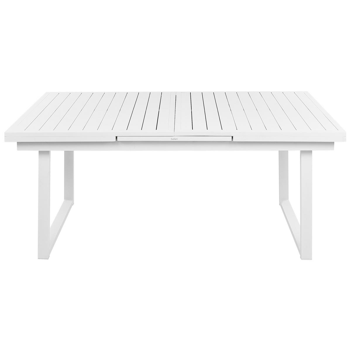 GARTENMÖBEL-SET 8-Sitzer Weiß Valcanetto/Taviano - Hellbraun/Weiß, Metall - Beliani