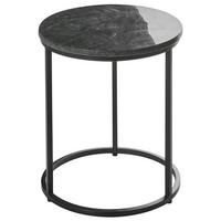 BEISTELLTISCH Marmor Dunkelgrün Tyrell - Schwarz/Grün, Keramik (40/40/45cm) - Beliani