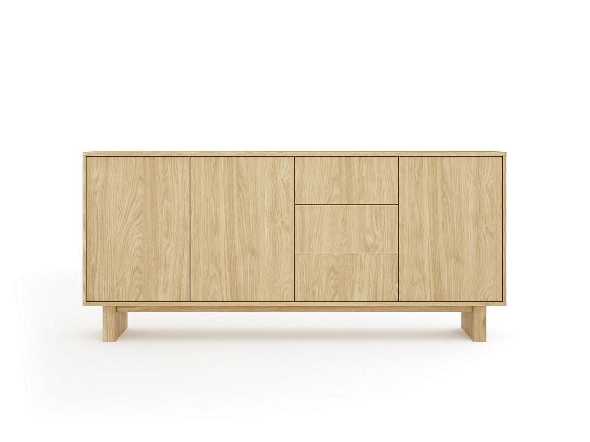 KOMMODE TRAVE 183,3/82,6/38,1cm mit 3 Schubladen 3 Türen Eichefarben - Eichefarben, Holzwerkstoff (183.3/82.6/38.1cm) - MASSENO