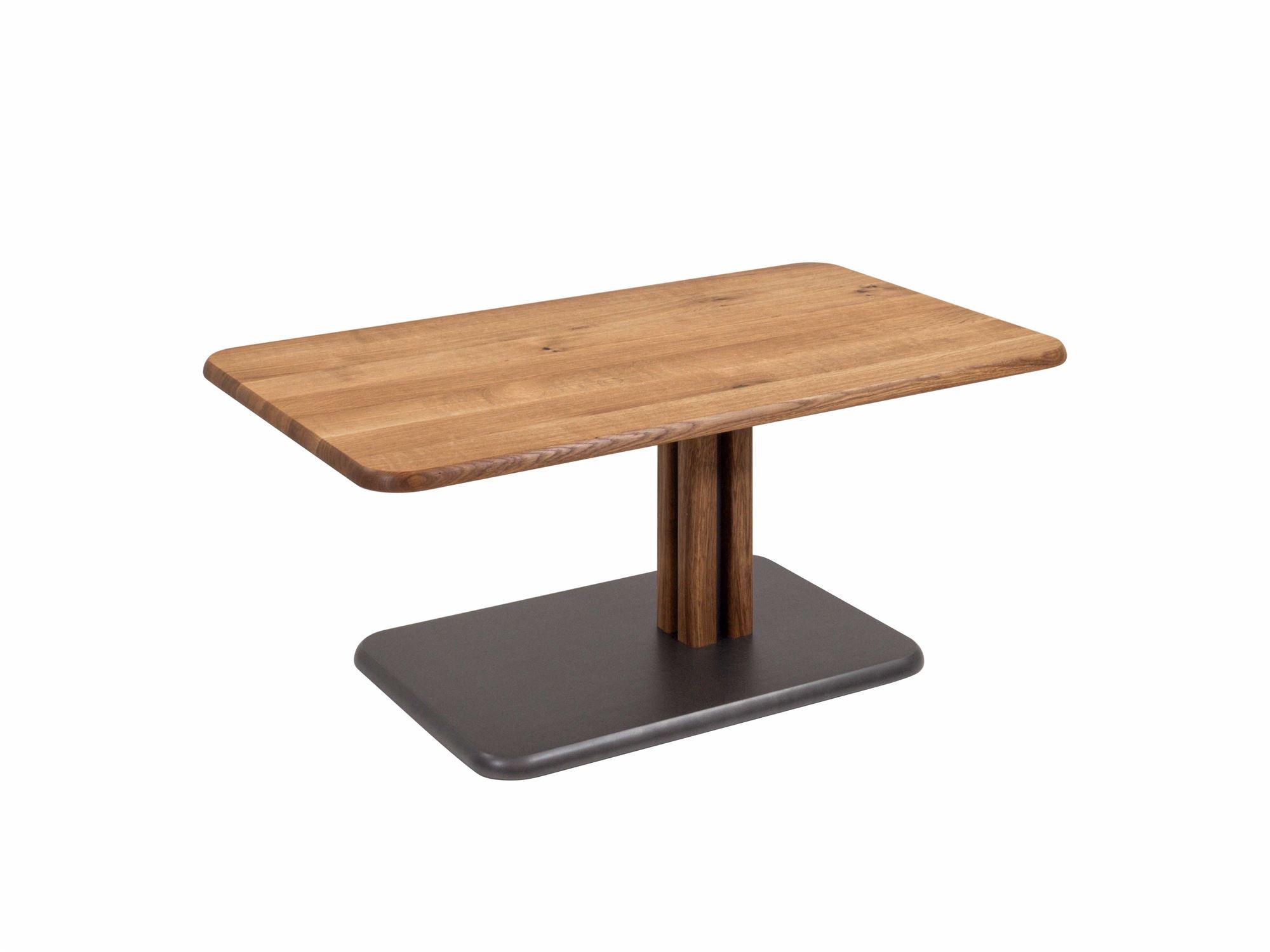 COUCHTISCH höhenverstellbar Colly 100x49x60 Massivholz Grau/Wildeiche - Wildeiche/Anthrazit, Holz (100/60/60cm) - 58aufmkessel