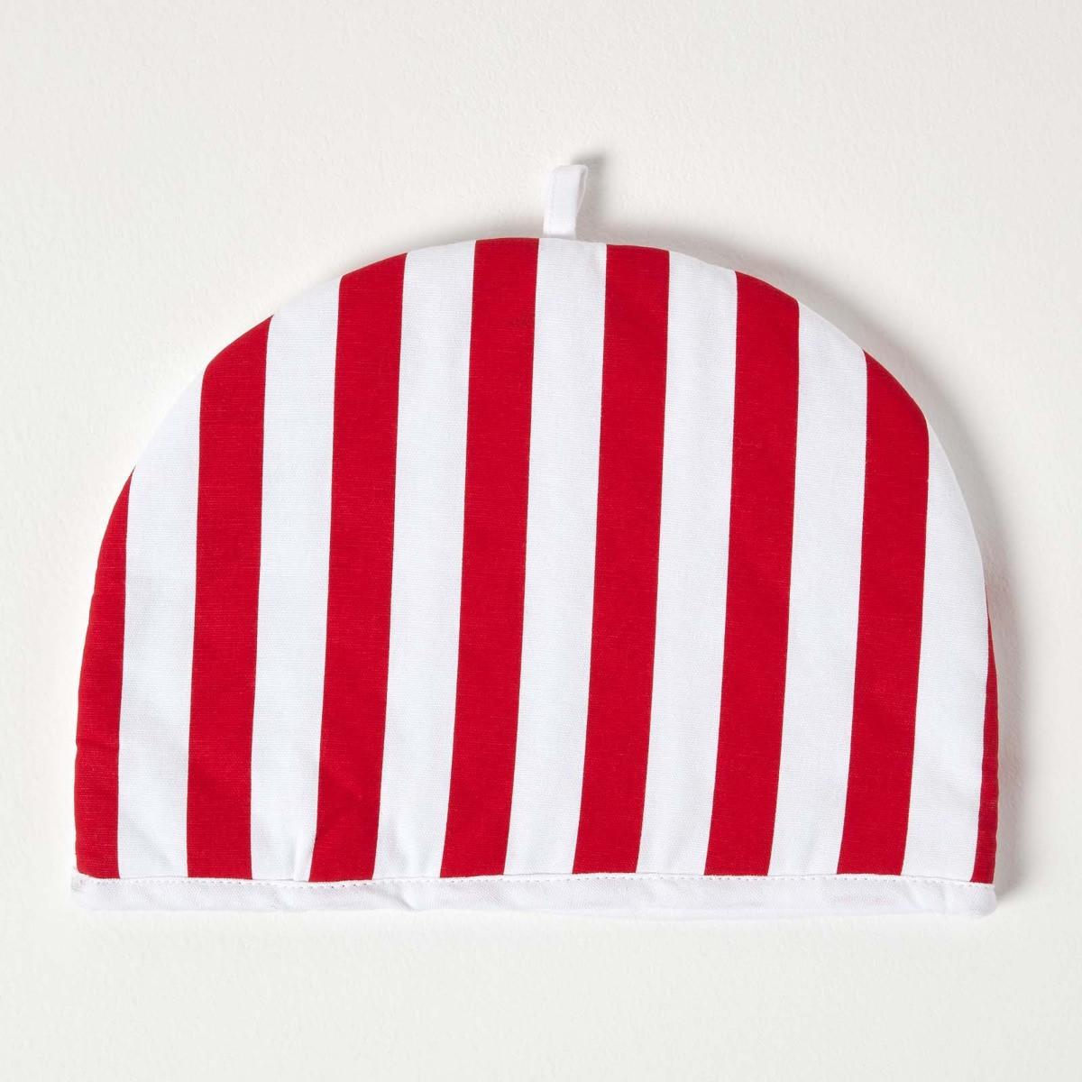 TEA COSY – Stoff-Teewärmer Herzen - Weiß, Textil (36/24/36cm) - Homescapes