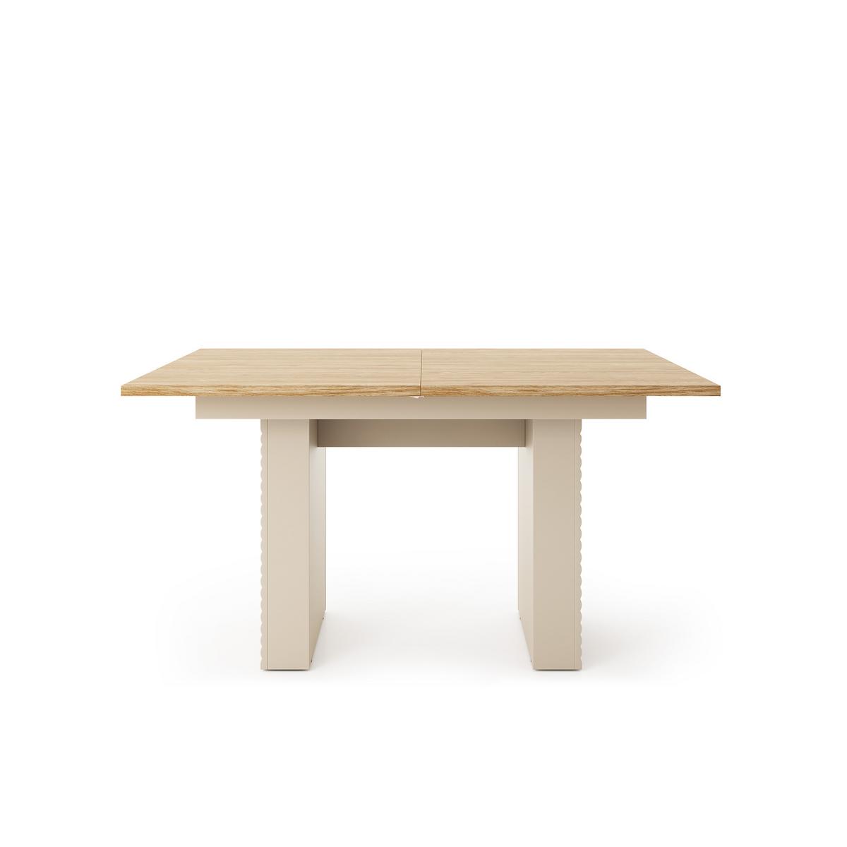 ESSTISCH Terra, Ausziehbarer Tisch 140-185/75 cm, Kaschmir/geölte Eiche - Kaschmir, Holzwerkstoff (75/140/90cm) - Beautysofa