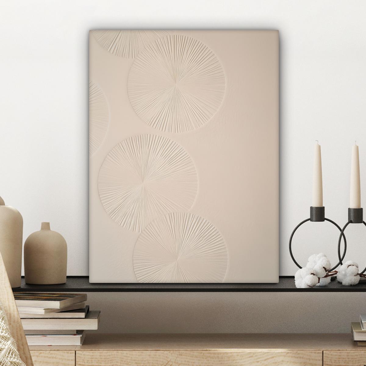 LEINWANDBILD Japandi - Beige - Modern Room Decor 30x40 cm - Ecru, Textil (30/40cm) - MuchoWow