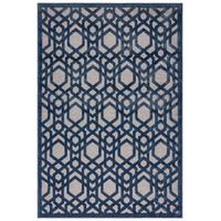 OUTDOORTEPPICH Waschbar STOUR, geometrisch, Blau-Grau, 200 x 290 cm - Blau, Textil (200/290cm) - KADIMA DESIGN