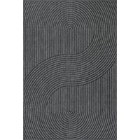 TEPPICHLÄUFER Geometrisch BORNO Polypropylen Anthrazit 80 x 200 cm - Anthrazit, Textil (80/200cm) - KADIMA DESIGN
