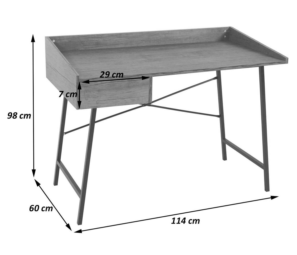 SCHREIBTISCH eckig Beige - Beige, Holz (60/114/98cm) - MCW