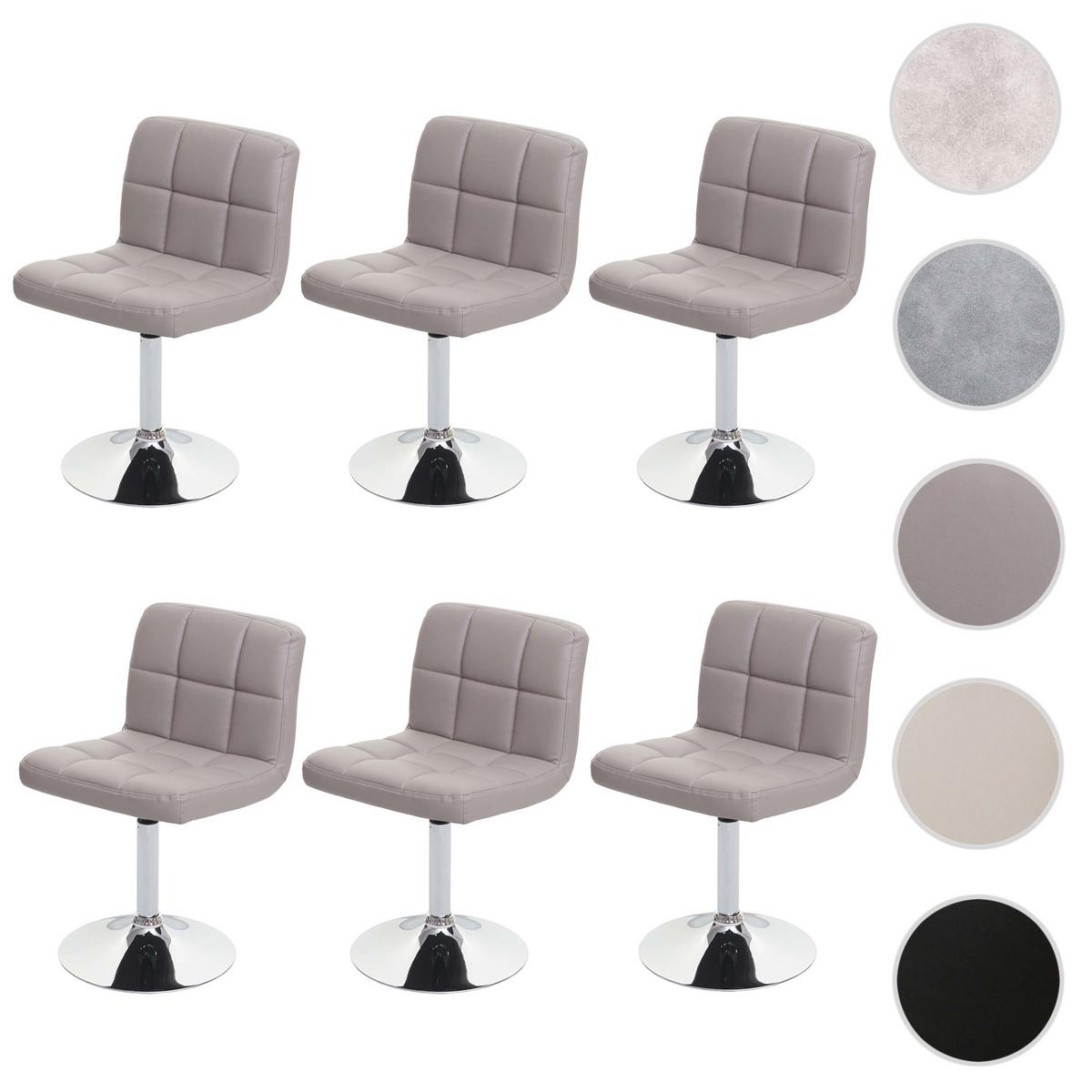 ESSZIMMERSTUHL Hellgrau 6er-Set - Taupe/Hellgrau, Textil (43/76/44cm) - MCW