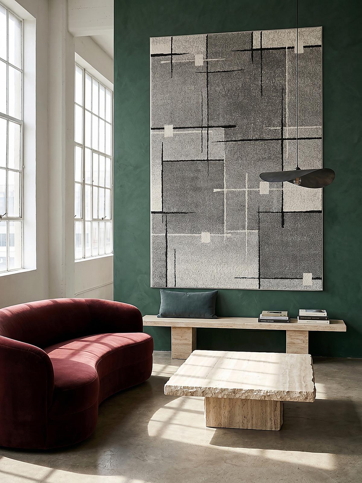 TEPPICH Niederflor Patchwork THUR Polypropylen Grau 80 x 140 cm - Grau, Textil (240/330cm) - KADIMA DESIGN