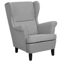 SESSEL Polsterbezug Grau Abson - Grau, Holz/Textil (74/102/63cm) - Beliani
