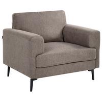 SESSEL Stoff Braun Lousto - Schwarz/Braun, Textil/Metall (102/85/65cm) - Beliani