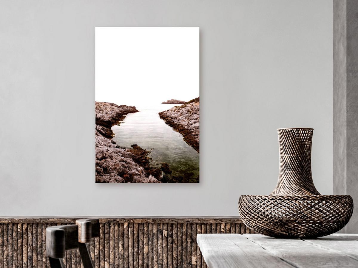 KUNSTDRUCK Braun 40/60 cm - Weiß/Braun, Textil (40/60cm) - KUNSTLOFT