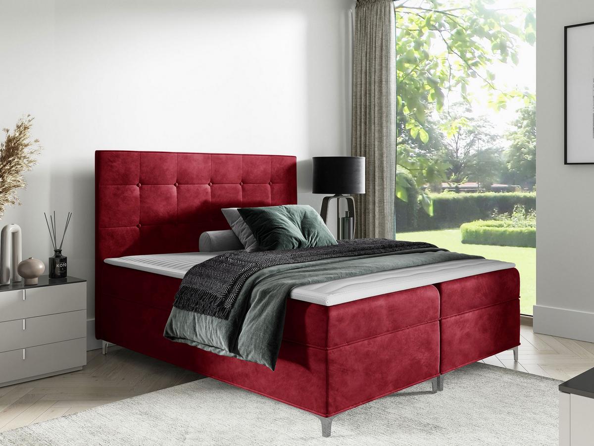 BOXBETT Snake - H3 - Rot, Holz (160/200cm) - MIRJAN24