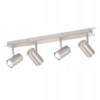 DECKENSTRAHLER Ingrid 4-flammig 62/6/17 cm - Silberfarben, Metall (62/6/17cm) - Nettlife