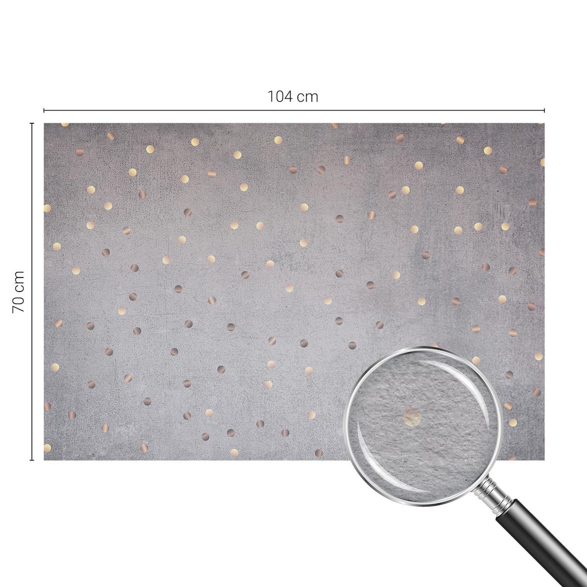 FOTOTAPETE 104x70 cm - Symmetrische Punkte - Grau, Textil (104/70cm) - Wallfluent